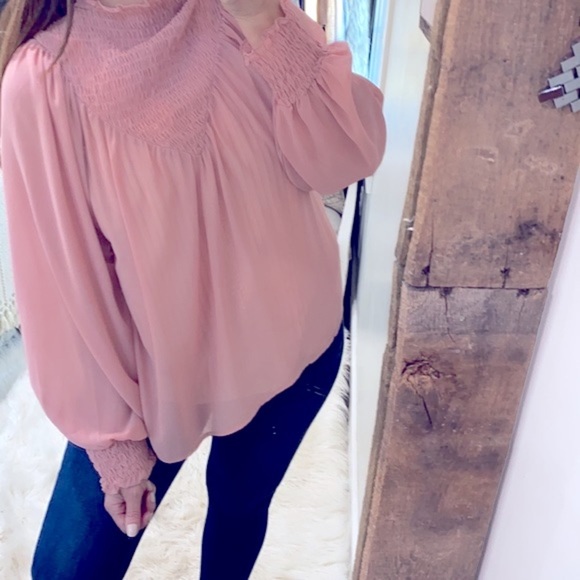 Pink boho peasant top size medium/large - Picture 4 of 4